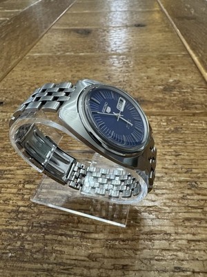 Seiko 5 21j 6119-8470 Automatic Watch Blue Dial Impecable Original