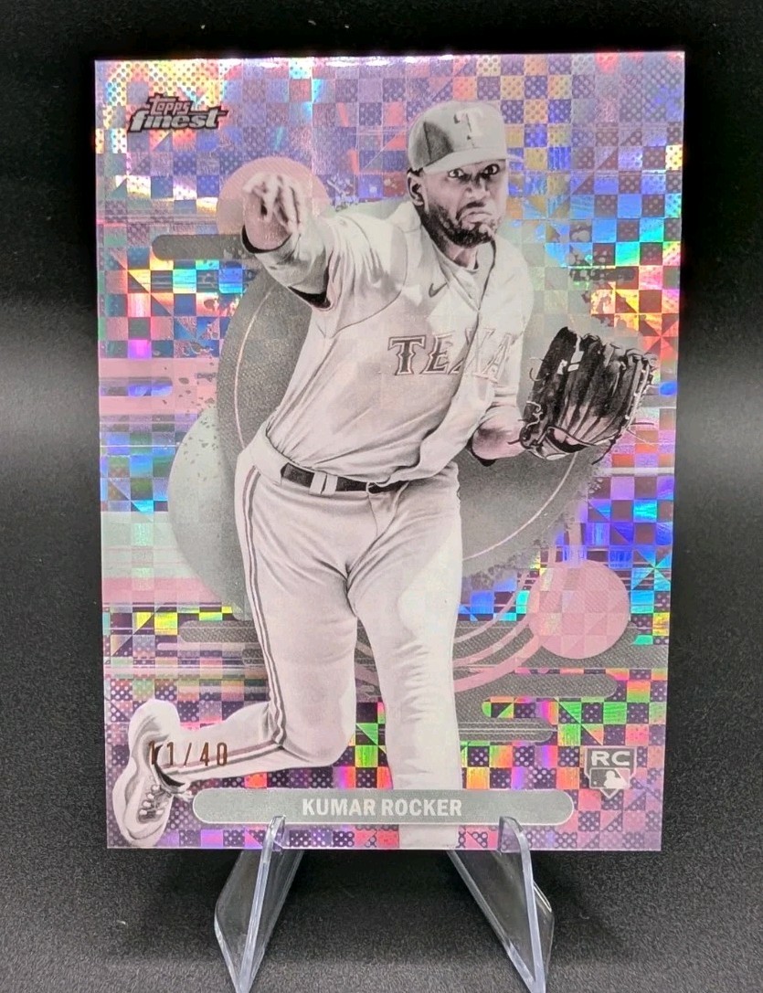 2025 Topps Finest Kumar Rocker /40 Pearl X-Fractor #121 Uncommon RC Rookie