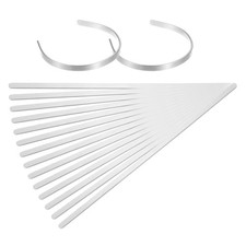 18Pcs Bracelet Blanks, 3/16 x 6" Stainless Steel Cuff Bangle Blank Silver 1mm T 