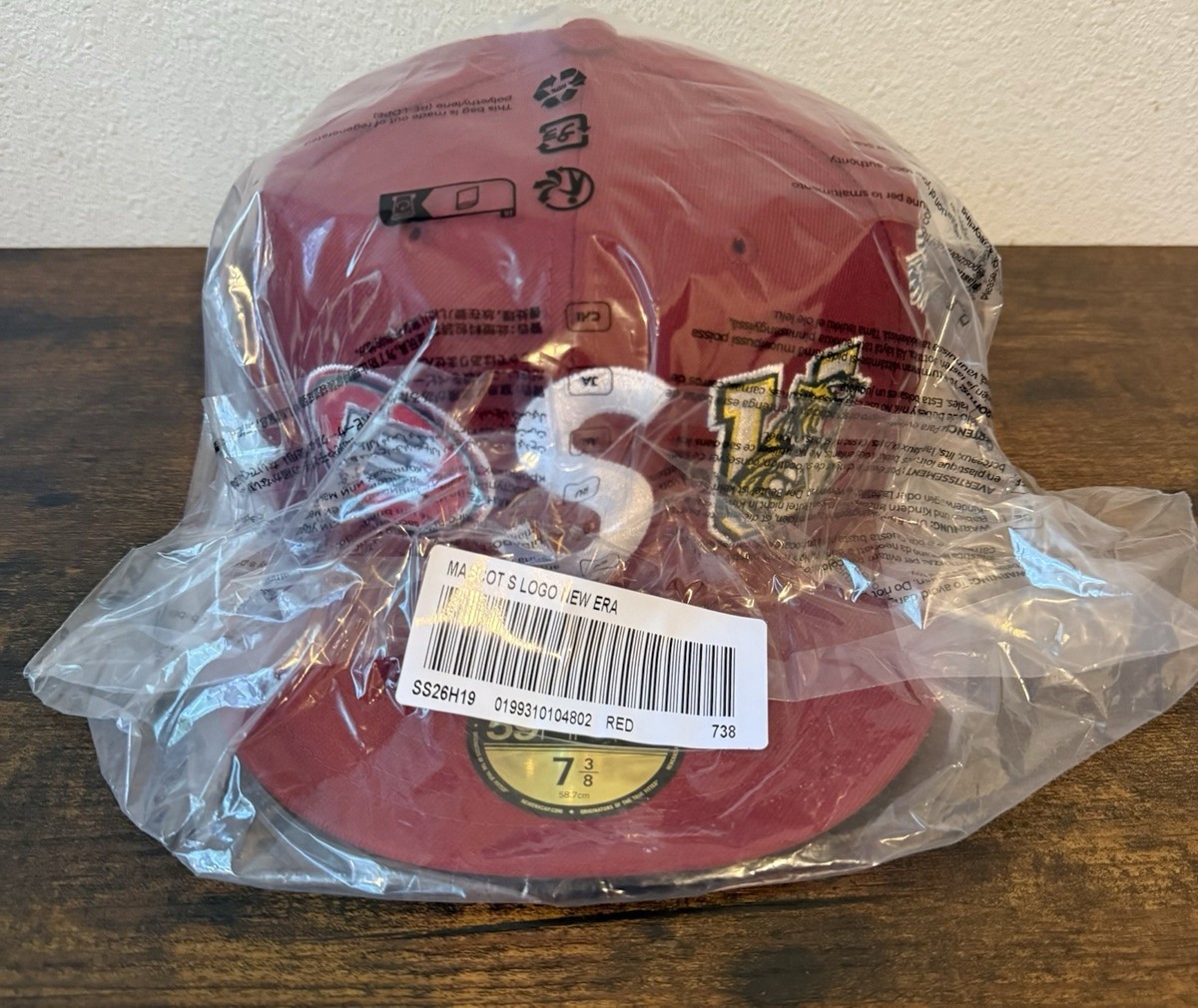 Supreme Mascot S Logo New Era 59Fifty Fitted Cap Red (SS26) Size 7