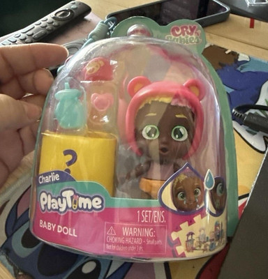 IMC Toys Cry Babies PlayTime Charlie 3in Baby Doll Set Unopened