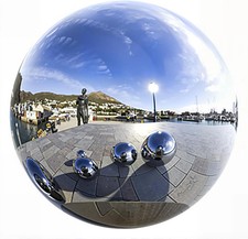 1 PCS Stainless Steel Hollow Gazing Ball 4 Inch / 10 cm Mirror Polished Shiny Sp