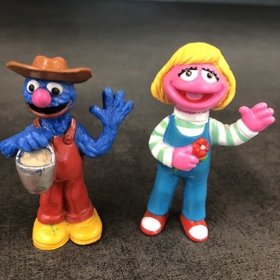 Sesame Street Muppet Prairie Dawn And Grover Figure 1980's Marked JHP
