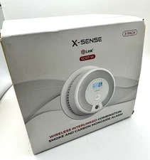 X-Sense SC07-W Smoke/Carbon Monoxide Detector Wireless Interconnect 10 Yr 3 Pack