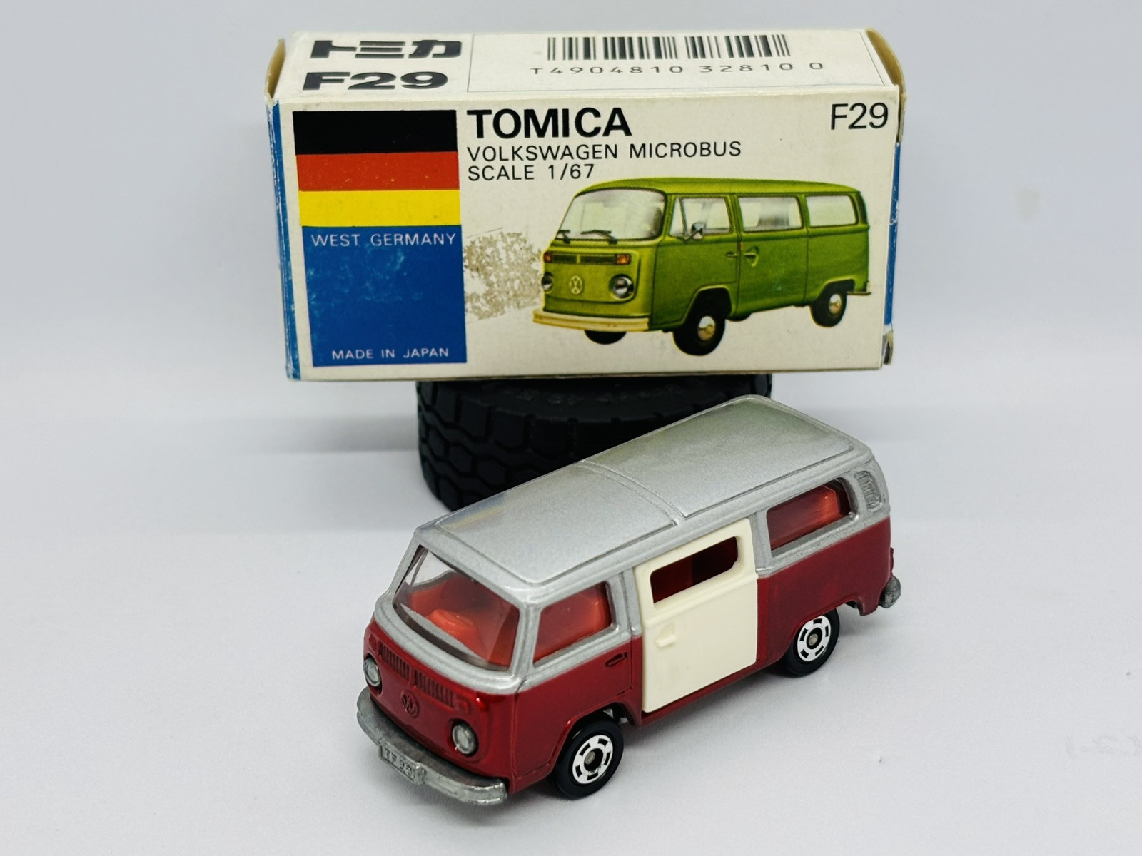 トミカ】F29-1-6 VW マイクロバス トミカ 青箱 F29 丸栄限定