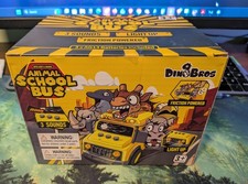 DINOBROS School Bus with Light and Sound Friction Powered Car