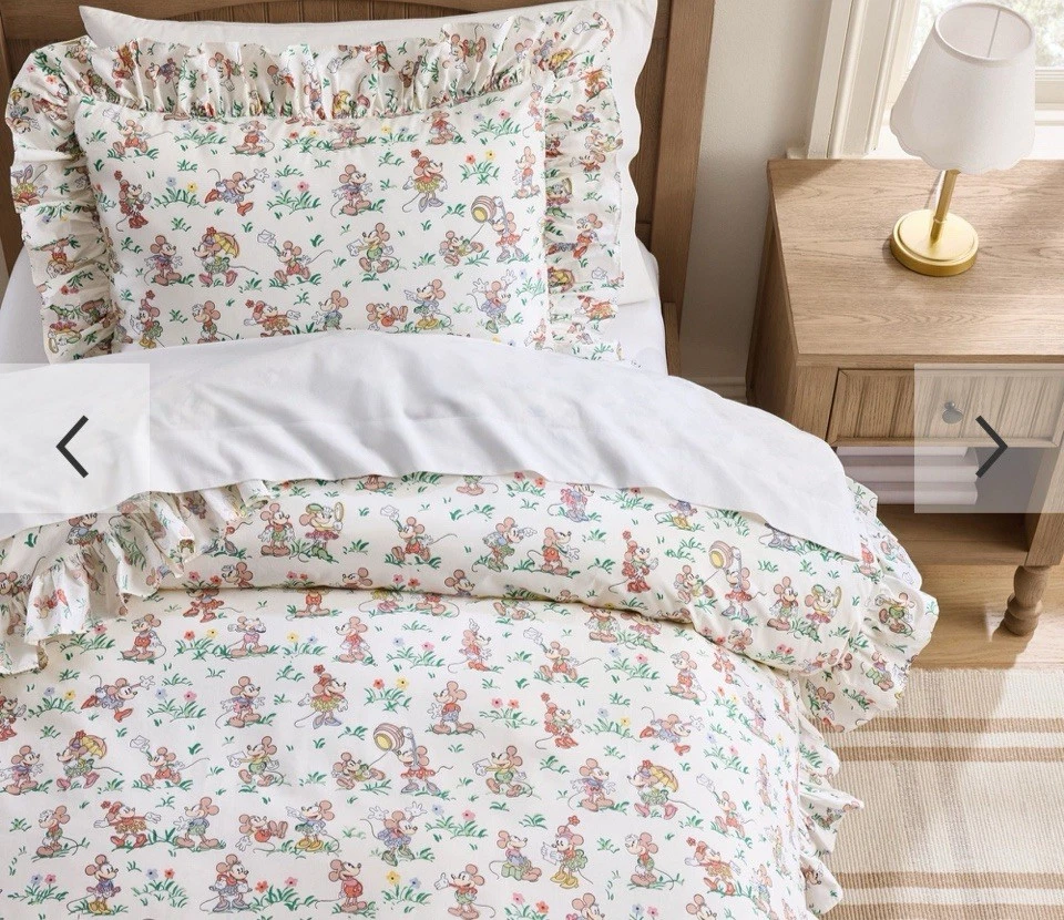 Capa de edredom Disney Home x Sanderson Minnie & Mickey Mouse Garden e falsa dupla - Imagem 2 de 4