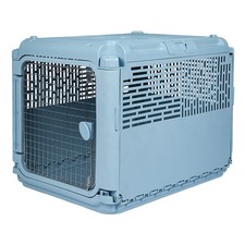 Collapsible Dog Crate with Rolling Door - Travel Plastic Kennel 22.1 x 23.3 x