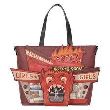 Beetlejuice Dante'S Inferno Room Tote Crossbody Bag with Coin Bag