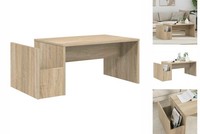 Couchtisch Kaffeetisch Beistelltisch Wohnzimmertisch Sonoma-Eiche 90X45X35 Cm H