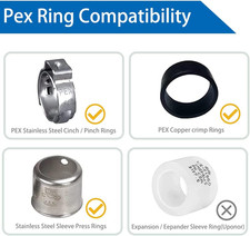 5PCS Pex Fitting 1/2" Male NPT to 1/2" Pex Male Adapter Heavy Duty Brass Cr...