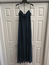 Juniors Prom Dress, Dark Green With Pearl Straps, Size 13/14, New With Tags