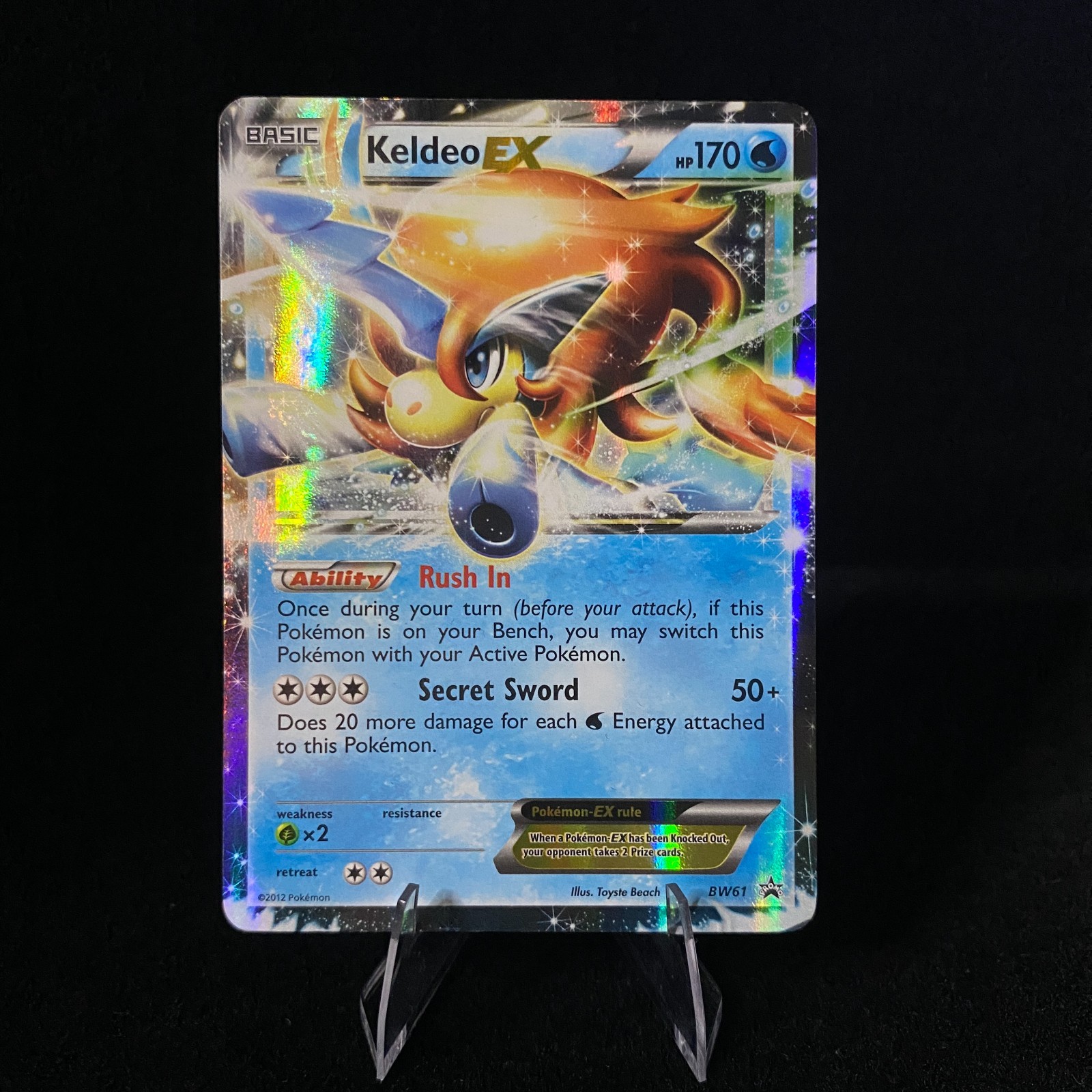 Keldeo EX BW61 Black & White Black Star Promo Holo Pokémon TCG