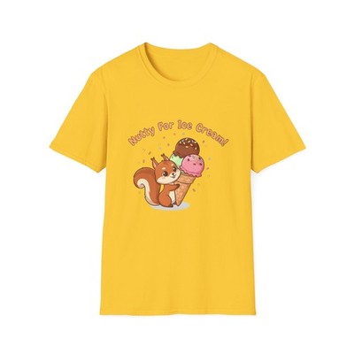 Squirrel Holding Ice Cream T-Shirt | Cute Chaos Humor Kawaii Dessert Tee
