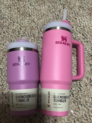 #ad #ad Lot Of 2 New Stanley Quencher H2.0 Tumblers 30z And 20z Pink And Purple $49.99