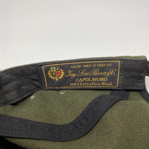 Supreme Hat Loro Piana Wool Camp Cap Green Adjustable Strapback Made In USA - Picture 10 of 12