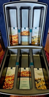 Chicago Metallic Professional Lasagna Trio Pan, Perfect For Loaf Bread.  NEW