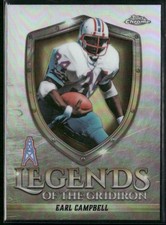 2025 Topps Chrome Earl Campbell #LOG-12 Legends of the Gridiron Silver Refractor