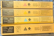 NEW Sharp Genuine BP-NT70 CMYK Toner Lot 4 BP-NT70BA/CA/MA/YA