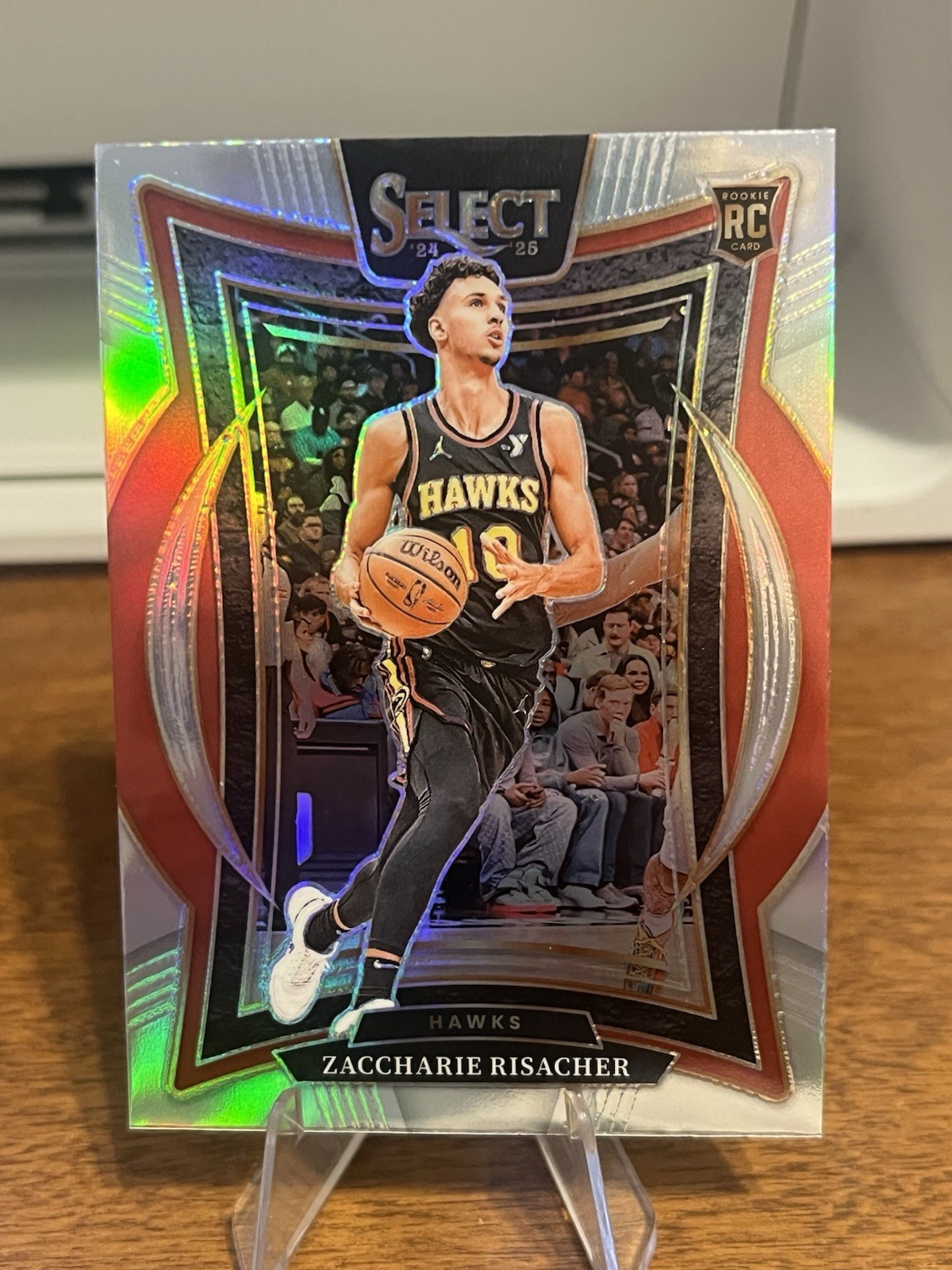 2024-25 Panini Select - Concourse Zaccharie Risacher #86 Silver Prizm (RC)