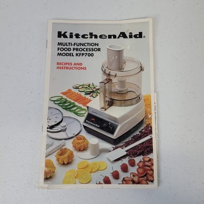 KitchenAid Multi Function Food Processor Model KFP700 Recipes Instruction Manual