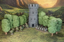 Large Trees Scatter Scenery and Terrain for Tabletop Game 28-32mm Scale Set of 4