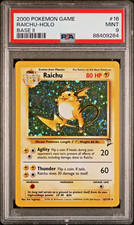 PSA 9 Raichu - Holo # 16 Base Set 2 Pokemon 2000 Swirl 🌀