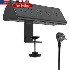 Desk Power Strip W/ 4 AC Outlets  4 USB Charging Ports Surge Protector