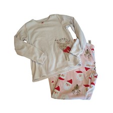 Carters Girls' Christmas Holiday Pajamas. Size 12 Fleece 2 Piece Set