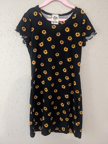 Lily Bleu Girls Sundress Black Sunflower Print - Picture 2 of 9
