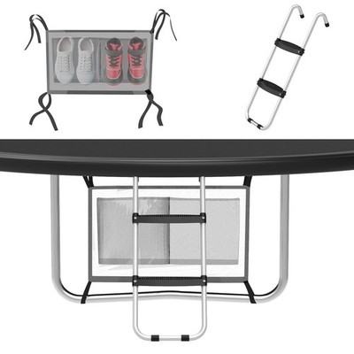 Trampoline Ladder, 2 Steps with Wide Step, Trampoline Steps with Storage Bag, Tr