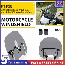 19"x17" Large Smoke Windshield 7/8'' 1'' Handlebar For Yamaha V Star 650 1100