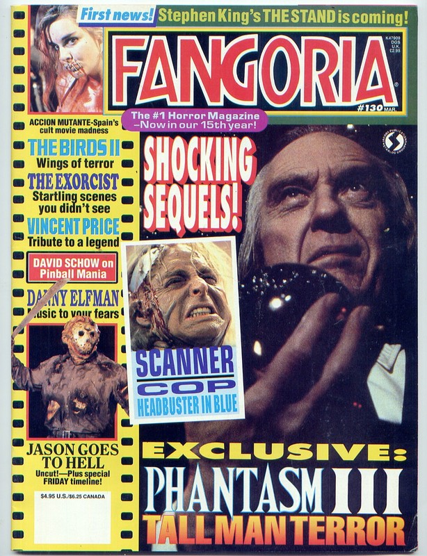 Fangoria Magazine #130 featuring Phantasm III, The Birds 2, Jason Goes To Hell