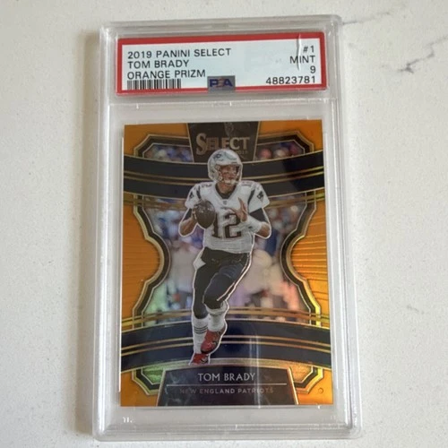 Panini 2019 Select Concourse Tom Brady Orange Prizm #1 /49 PSA 9 Patriots