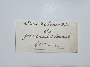 Autograph  George William Hunt AKA "Jingo" songwriter & Composer