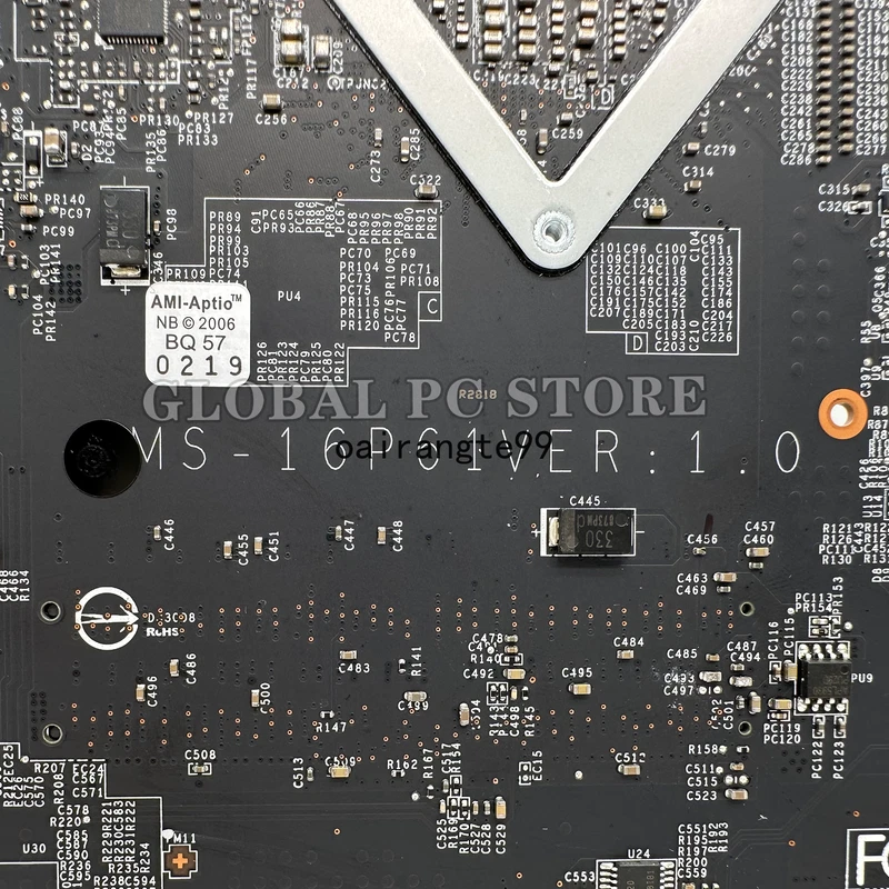 For MSI GL63 GE63 GE73 WE63 GP63 MS-16P61 Motherboard i5 i7 GTX1050/1050Ti-V4G 6