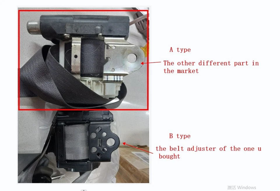 2Pcs Retractable 3 Point Safety Seat Belt Straps Car Vehicle Adjustable Belt Kit Foto 3 de 4