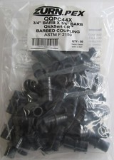 50-PACK ZURN PEX QQPC44X 3/4" x 3/4" BARB QUICKSERT CR BARBED POLYMER COUPLINGS