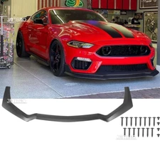 Front Bumper Lip Body Kit Splitter Spoiler GT Style Black For 18-22 Ford Mustang