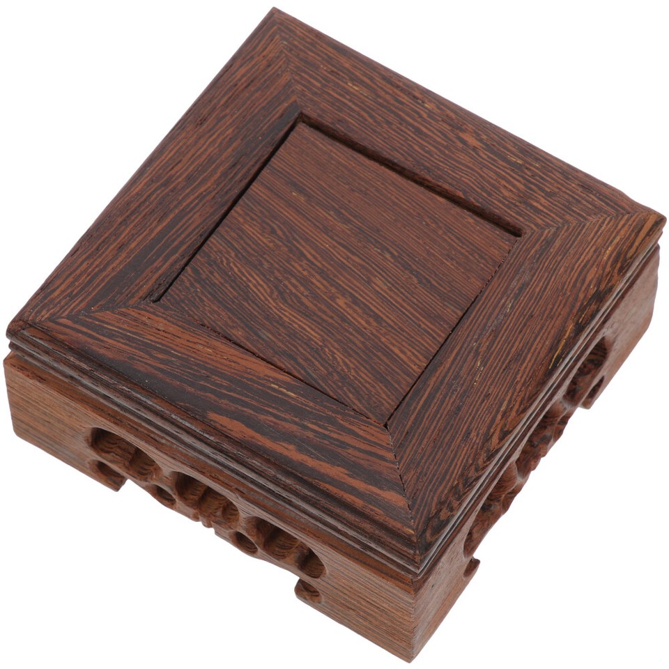 Vase Wooden Base Figurine Risers Decorative Tray Planter Rack Holder eBay