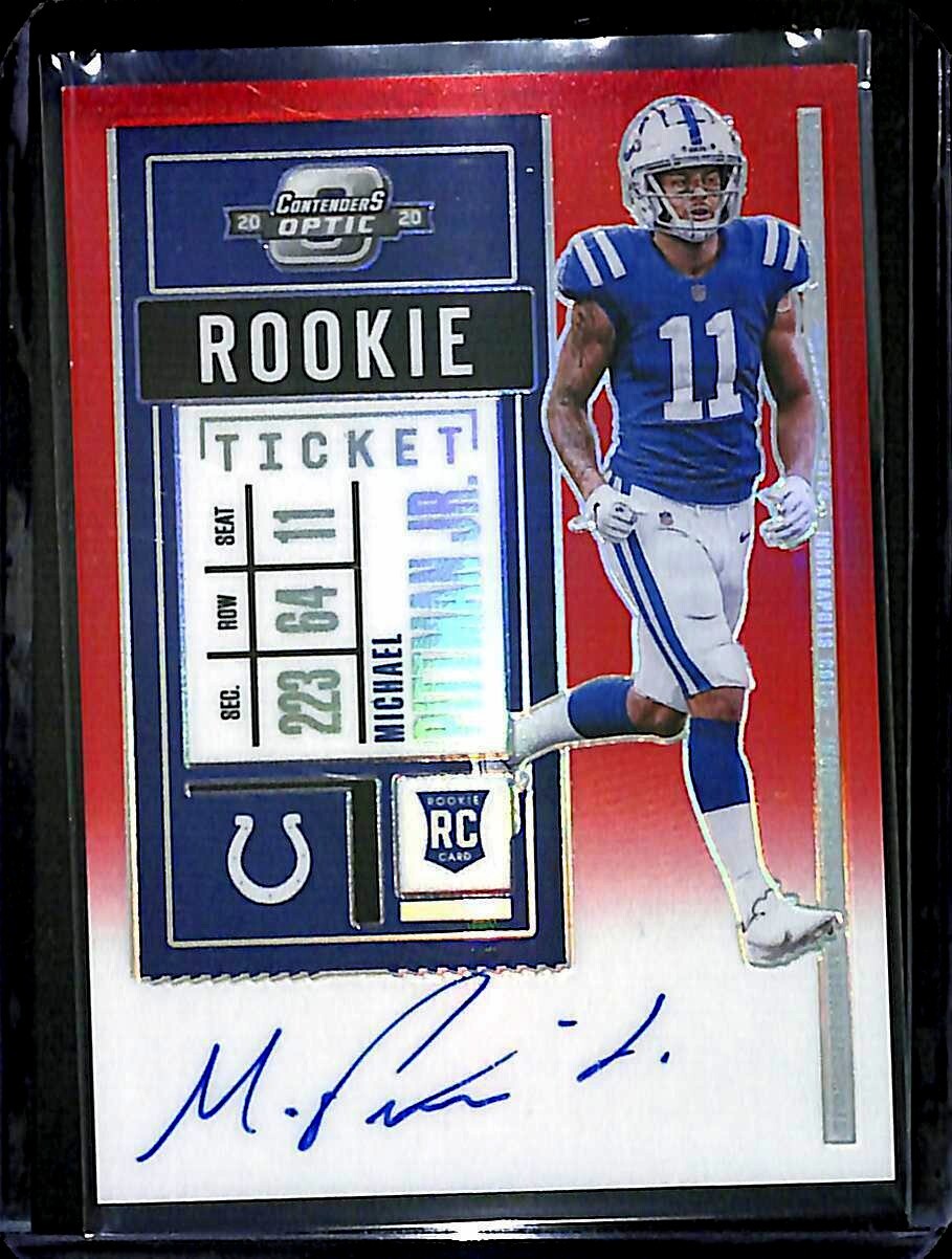 2020 Panini Contenders Optic Red Rookie Ticket Auto #114 Michael Pittman Jr. 199