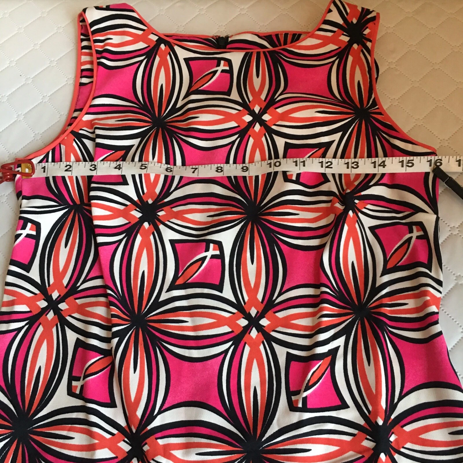 Abito Alyx Limited Cambio Senza Maniche Donna 6 Rosa Arancione Elasticizzato Stampa Geometrica