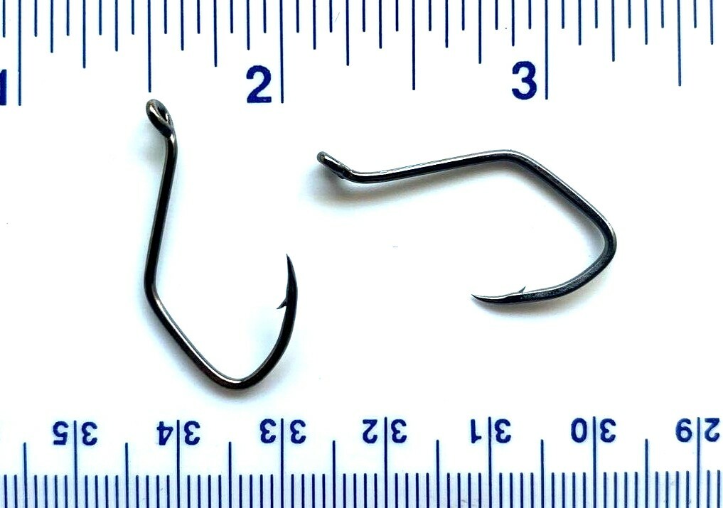 100 Matzuo 141010 Black Sickle Octopus Fish Fishing Hooks size 1/0 - 100 hooks