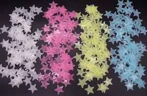 50pcs DIY Wall/Ceiling Star Stickers Fluorescent Glow In ...