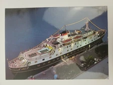 Docked Ship Sunline Stella Solaris Cruise Greek Registry Unposted Postcard