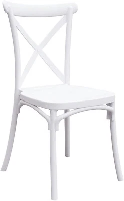 FARNEED SEDIA POLIPROPILENE BAR RISTORANTE CUCINA SEDIE INTERNO ESTERNO BIANCO CROSS 412