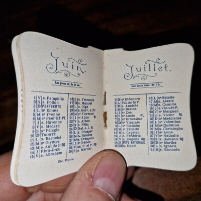 3 petits carnets calendriers 1905 1906 livrets pour poupée