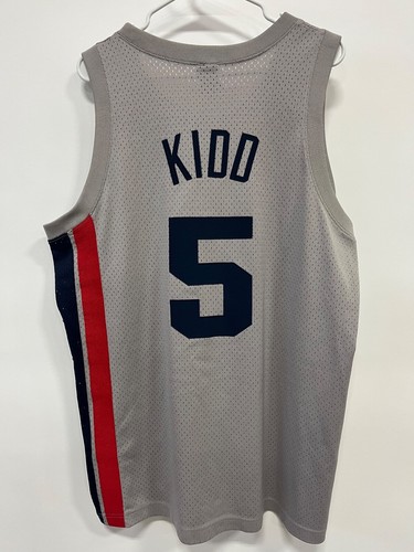 Nike NBA New Jersey Nets Jason Kidd Rewind 1980 Jersey Gris Para Hombre L - Imagen 4 de 6