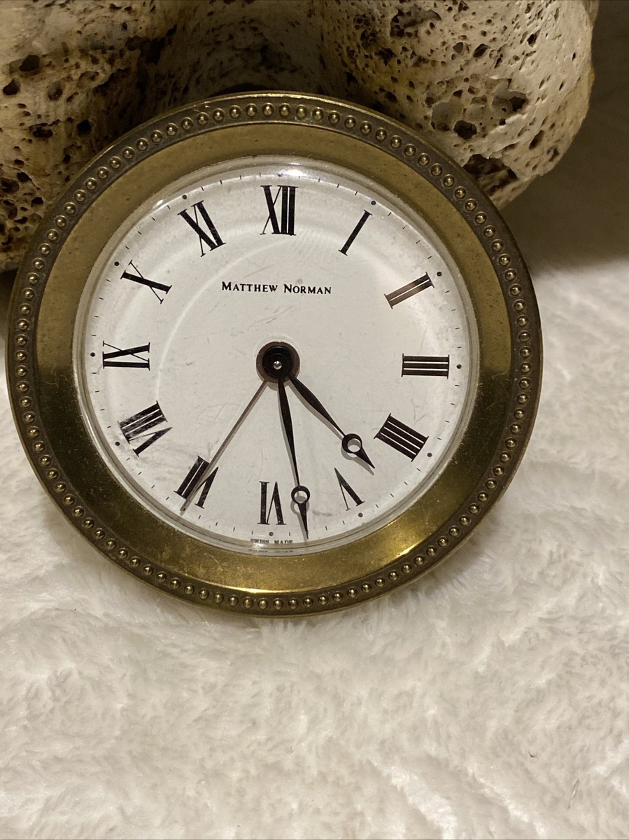 VINTAGE MATTHEW NORMAN Brass 2.5” Clock | eBay