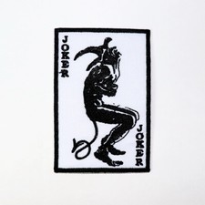 Joker Poker card Patch Biker Rock Artwork Symbol Emblem for DIY Iron on Clothes